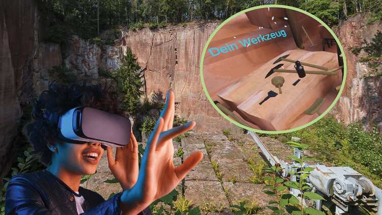 Virtual Reality auf dem Rochlitzer Berg - Foto: Bianka Behrami,  Achinbm auf Pixabay, VRENDEX